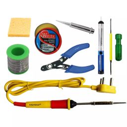 Fadman 8 In 1 Yellow & Full Red Soldering Iron Kit 25 W Corded Flat Copper, Iron & Nickle Tip-39