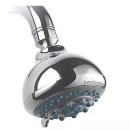 Hindware 86 mm Round Brass Silver Wall Mount Overhead Rain Shower F160010-28
