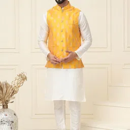 SOJANYA Regular Kurta With Churidar & With Nehru Jacket image 2