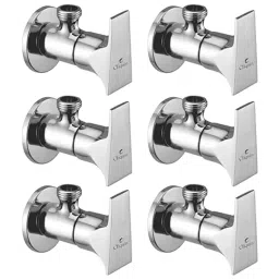 Cliquin Opera Series Wall Mount Brass Angle Valve with Wall Flange in Chrome Finish (Pack of 6 Pcs)-image-31