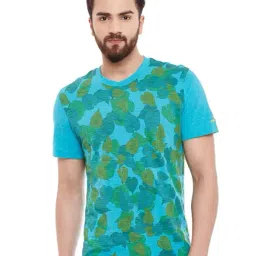Alcis Turquoise Regular Fit T-Shirt-image-13