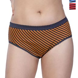 CHIC Women Pack Of 3 Striped Pure Cotton Hipster Briefs-image-14