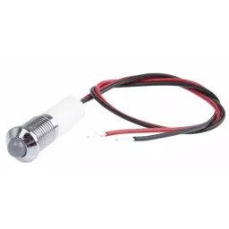 RS PRO White Panel Mount Indicator 110V AC, Mounting Hole Size 8 mm, Termination Type Lead Wires, IP Rating IP67, Model No 7239618-36