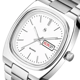 Shocknshop Unisex Analog Square Dial & Analogue Multi Function Watch WCH149White image 2