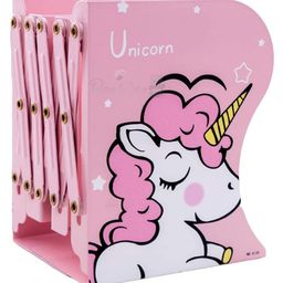BeeWee Bookends Unicorn Book Stand Shelf Organiser- Pink-24