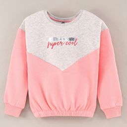 Vitamins Full Sleeves Brushed Fleece Sweatshirt Text Print - Peach-image-37