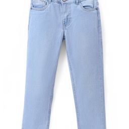 Pine Kids Denim Full Length Adjustable Elasticated Slim Fit Jeans - Ice Blue-image-50