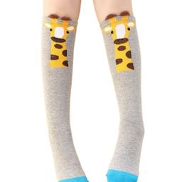 MOMISY Giraffe Designed Knee Socks - Grey-image-11