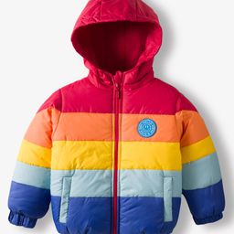 Babyhug Woven Full Sleeves Hooded Padded Jacket With Color Block Design - Multicolor-picture-15