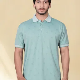 Divra Clothing Men Printed Polo Collar T-shirt-image-68