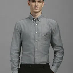 Louis Philippe Sport Men Chevron Printed Casual Pure Cotton Shirt-image-54