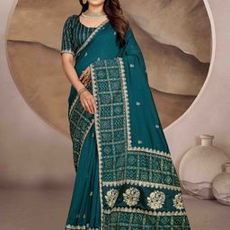 NANDKASHI Women Bandhani Embroidered Pure Georgette Saree-picture-4