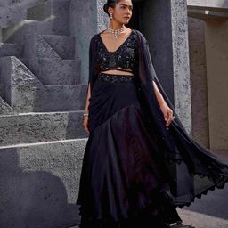 MIKU KUMAR Embellished Made to Measure Lehenga & Blouse With Dupatta image 1