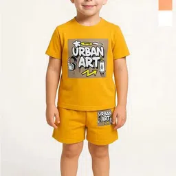 R Cube Unisex Kids Printed Top with Shorts-image-34