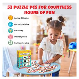 Little Berry Alphabet Match and Learn Puzzle and Write and Wipe Activity Flashcards  Multicolor - 52 Pieces and 32 Cards image 3
