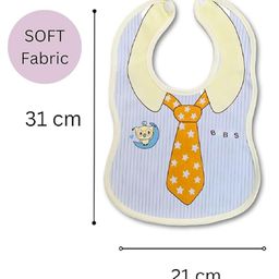 Joy Buzz Tie Printed Waterproof Feeding Bibs with Snap Button Closure Printed Bibs Pack of 1- Multicolor image 3