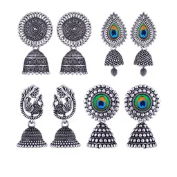 DIVASTRI Women Silver Earrings-picture-13
