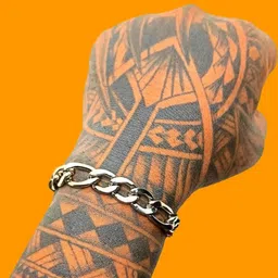 Dynamic Retail Global Men Silver-Plated Link Bracelet-26