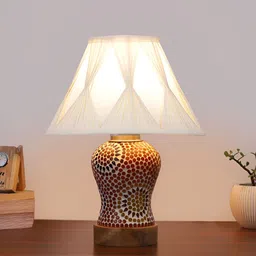 Aura Multicoloured Glass Traditional Abstract Shaped Table Lamp-7
