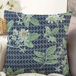 IVAZA Blue & Green Floral Square Cushion Covers-23
