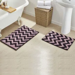 Pano Purple & Lavender Patterned 1800 GSM Anti-Skid Bath Rugs-image-22