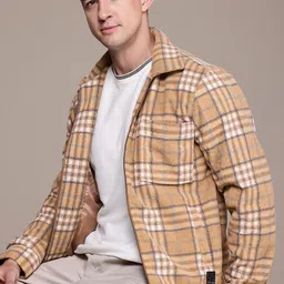 French Connection Spread Collar Checked Tailored Jacket-picture-18