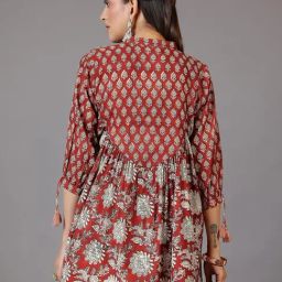 Libas Rust Printed Kurti image 2