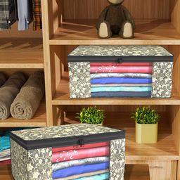 Kuber Industries Black Set of 6 Regular Drawer Organiser Organisers-13