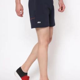 Dida Navy Polyster Regular Fit Solid Shorts image 4