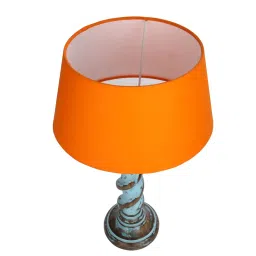 Homesake Orange & Blue Wood Signature Rustic Table Lamp - Set of 2 image 4