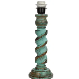 Homesake Beige & Blue Wood Signature Rustic Table Lamp - Set of 2 image 5