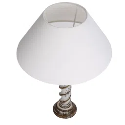 Homesake White & Brown Wood Signature Rustic Table Lamp - Set of 2 image 4