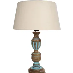 Homesake Beige & Brown Wood Signature Rustic Table Lamp - Set of 2 image 3