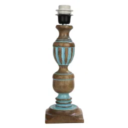 Homesake White & Brown Wood Signature Rustic Table Lamp - Set of 2 image 5