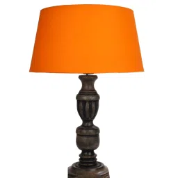 Homesake Orange & Brown Wood Signature Rustic Table Lamp - Set of 2 image 3