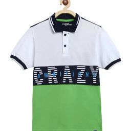 Li'l Tomatoes Kids White & Green Printed T-Shirt-image-62