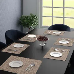 Saral Home Beige Chenille Placemats - Set of 6-image-70