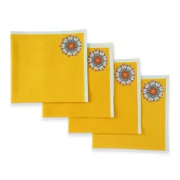 Home4U 'ISMERIE' Mustard Cotton 50 cm Napkin - Set of 4-19