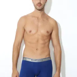 Van Heusen Regular Fit Anti Bacterial Colour Fresh Solid Trunks - Sodalite Blue-24