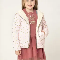 Cherry Crumble By Nitt Hyman Kids Pink Printed Reversible Hoodie-image-47