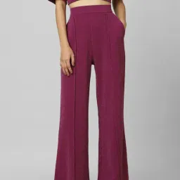 Only Wine Textured High Rise Pants-picture-2