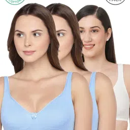 Inner Sense Blue & White Full Coverage Bra - Pack of 3-picture-16