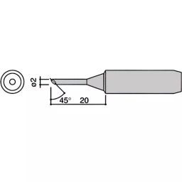 Hakko Soldering Iron Tip 2C Type 8.5 Φmm Outer Dia Size L For 900L, 900L-T-2C (10) (Set of 10) image 2