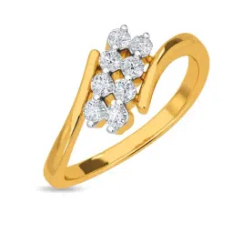 Kisna Diamond & Gold Jewellery Saskia 14k (585) Diamond & Gold Ring For Women-picture-19