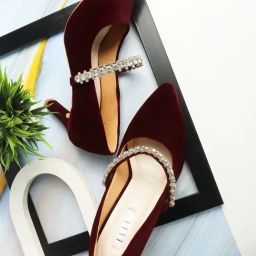 Elle Women's Maroon Stiletto Pumps-image-90