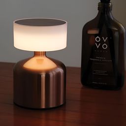 XERGY Copper-Toned Metal Cylindrical Shaped Table Lamp-image-16