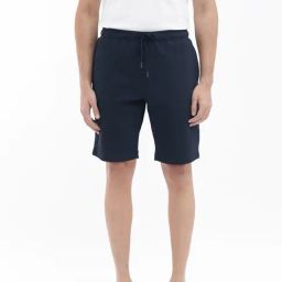 Rare Rabbit Navy Relaxed Fit Solid Shorts-picture-17