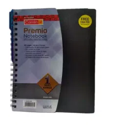 Camlin Kokuyo Premio Notebook 160 Pages With 1 Tora Blue Ball Pen Free (Pack of 2)-image-45