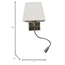 Fos Lighting White & Silver Steel Wall Flexible Led Light - Set of 1 image 3