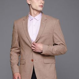 Peter England Elite Men Multi Color Self Design Formal Blazer-picture-32